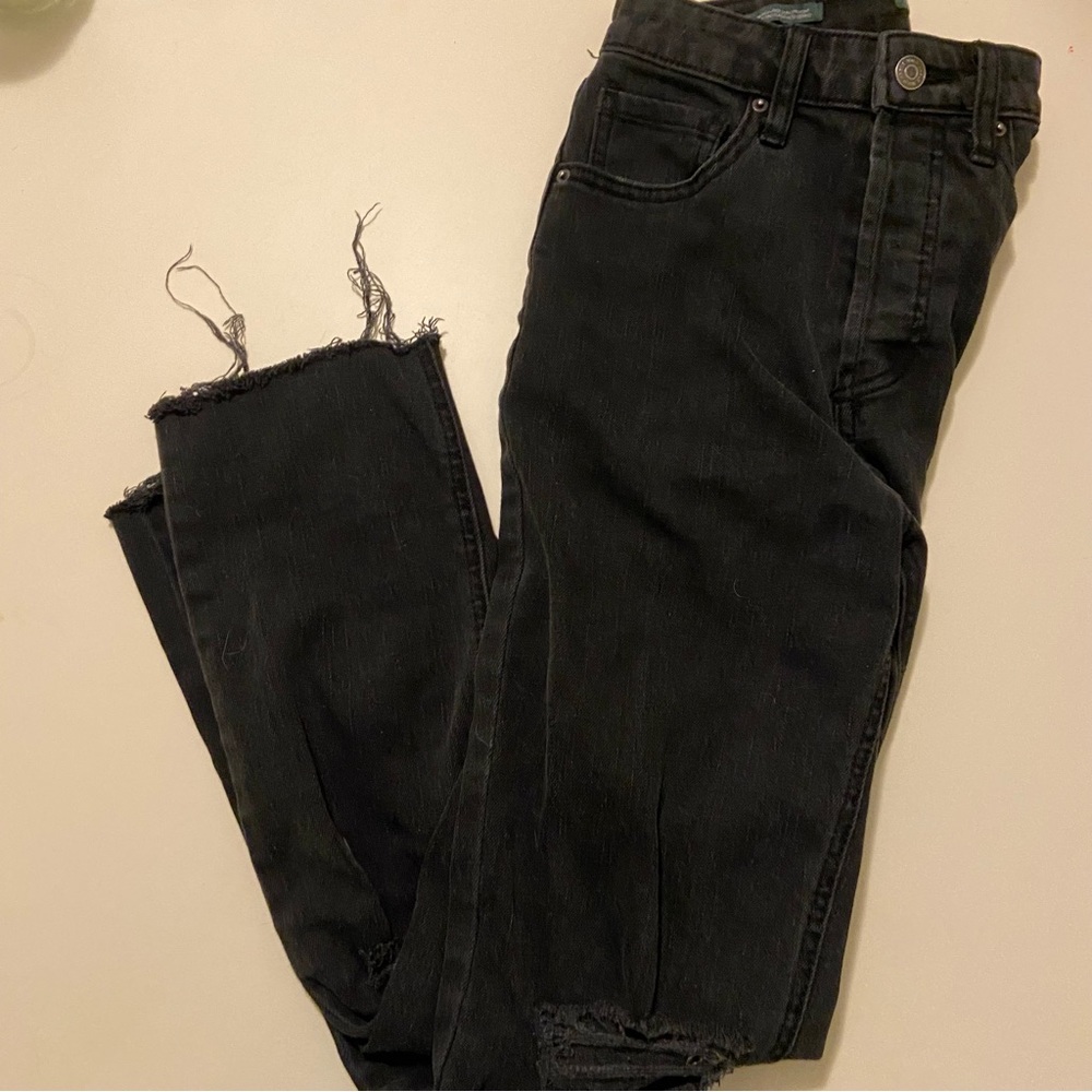 Black ripped jeans